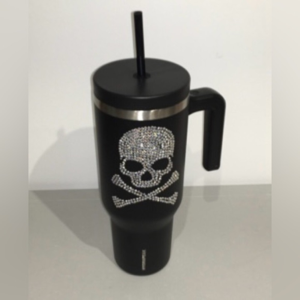 ✨LIMITED EDITION✨ Hydrapeak Voyager 40oz Skull Bling Tumbler Halloween - Picture 3 of 7